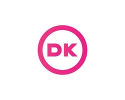 plantilla de vector de diseño de logotipo dk kd