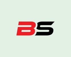 plantilla de vector de diseño de logotipo bs sb