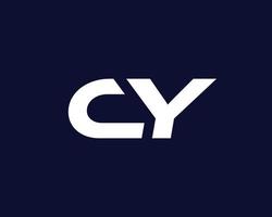 plantilla de vector de diseño de logotipo cy yc