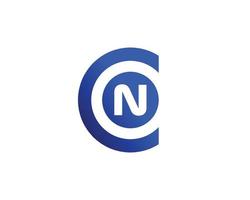 plantilla de vector de diseño de logotipo cn nc