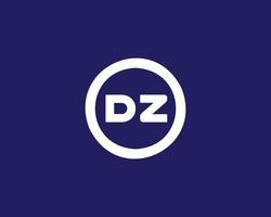 DZ ZD logo design vector template