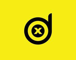plantilla de vector de diseño de logotipo dx xd