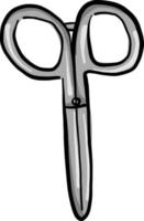 Scissors, illustration, vector on white background