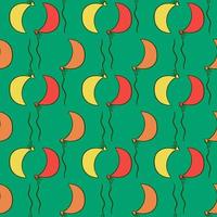 Balloons pattern, seamless pattern on green background. vector