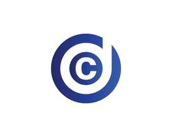 DC CD logo design vector template