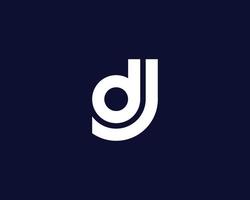 plantilla de vector de diseño de logotipo dj jd