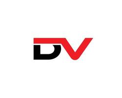 plantilla de vector de diseño de logotipo dv vd