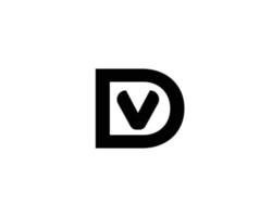 plantilla de vector de diseño de logotipo dv vd