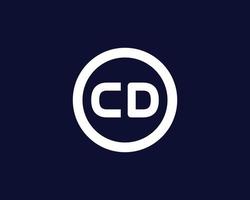 plantilla de vector de diseño de logotipo de cd dc