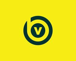 plantilla de vector de diseño de logotipo bv vb