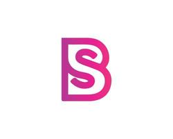 plantilla de vector de diseño de logotipo bs sb