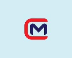 CM MC Logo design vector template