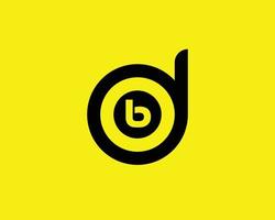 DB BD logo design vector template