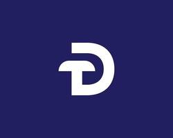 DT TD logo design vector template