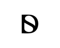 plantilla de vector de diseño de logotipo ds sd