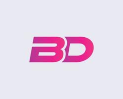 BD DB Logo design vector template