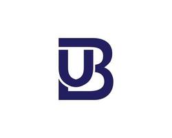 BU UB Logo design vector template