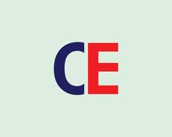 CE EC logo design vector template