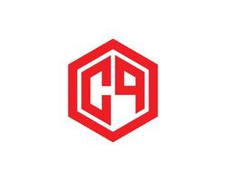 plantilla de vector de diseño de logotipo cq qc