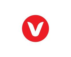 V logo design vector template