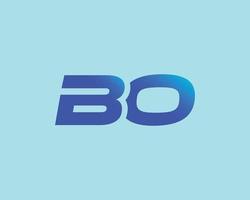 plantilla de vector de diseño de logotipo bo ob