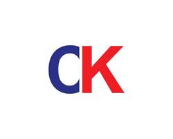 plantilla de vector de diseño de logotipo ck kc