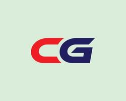 plantilla de vector de diseño de logotipo cg gc