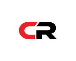 CR RC logo design vector template