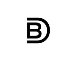 plantilla de vector de diseño de logotipo db bd