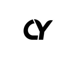 plantilla de vector de diseño de logotipo cy yc