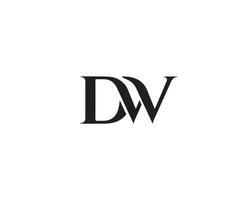 DW WD logo design vector template