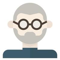 nerd avatar steve jobs hombre calvo gafas clip art icono vector