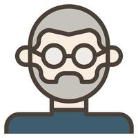 Nerd Avatar Steve Jobs Man Bald Glasses clip art icon vector