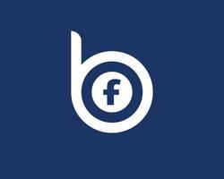 plantilla de vector de diseño de logotipo bf fb