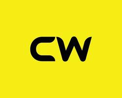 plantilla de vector de diseño de logotipo cw wc