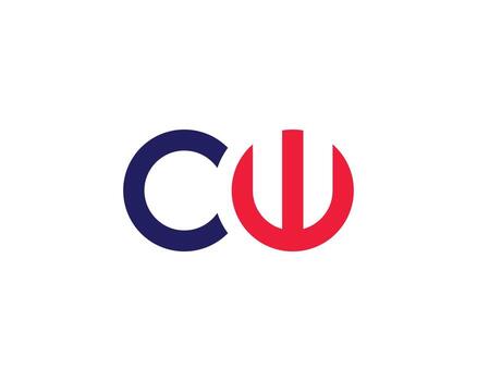 CW WC Logo design vector template