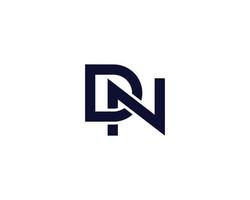 plantilla de vector de diseño de logotipo dn nd