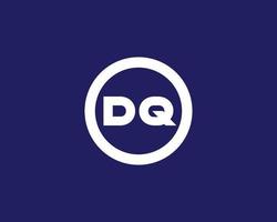 DQ QD logo design vector template