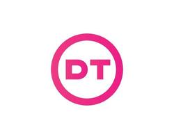 DT TD logo design vector template