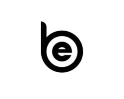 BE EB logo design vector template