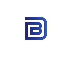 BD DB Logo design vector template