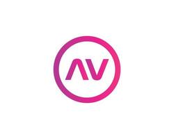 AV VA Logo design vector template