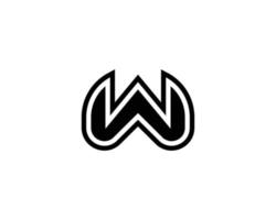 plantilla de vector de diseño de logotipo w