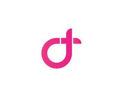 DT TD logo design vector template