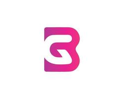 plantilla de vector de diseño de logotipo bg gb