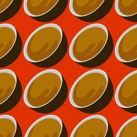 Soup pattern, seamless pattern on red background. vector