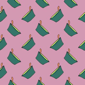 Soup in a bowl ,seamless pattern on violet background. vector