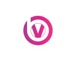 plantilla de vector de diseño de logotipo bv vb