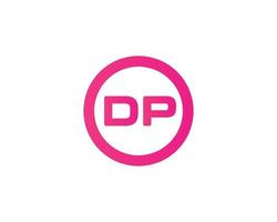 plantilla de vector de diseño de logotipo dp pd