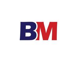 plantilla de vector de diseño de logotipo bm mb